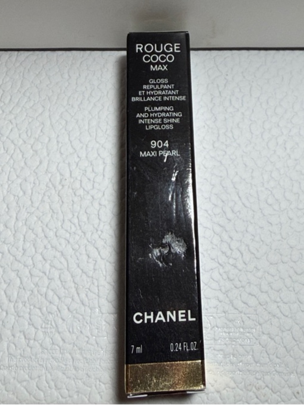 CHANEL Rouge Coco Max Lip Gloss 904 Maxi Pearl — Black & Gold Accents - Picture 7 of 7
